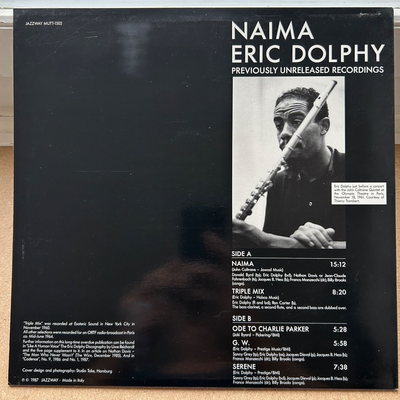 Dischi in vinile: Eric Dolphy Naima  LP – Usato da Lausanne venduto da Pask1 1