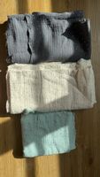 Stoffpaket, 3 x Musselin Stoffe mit hübschen Goldpunkten!