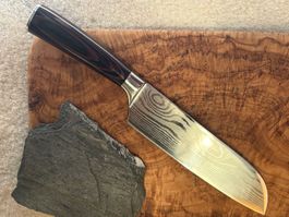 SANTOKU🔴Profi Küchenmesser Japan 173mm CrMoV HIT