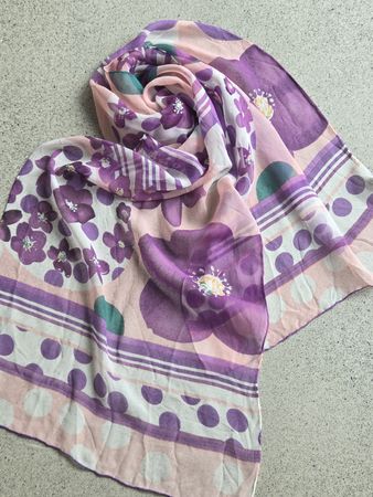 Seidenschal Seidenfoulard 40 x 160, handrolliert
