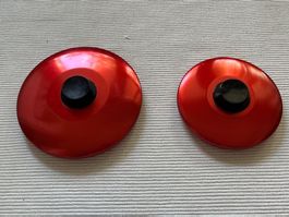 2 Rote Deckel für Kochtöpfe