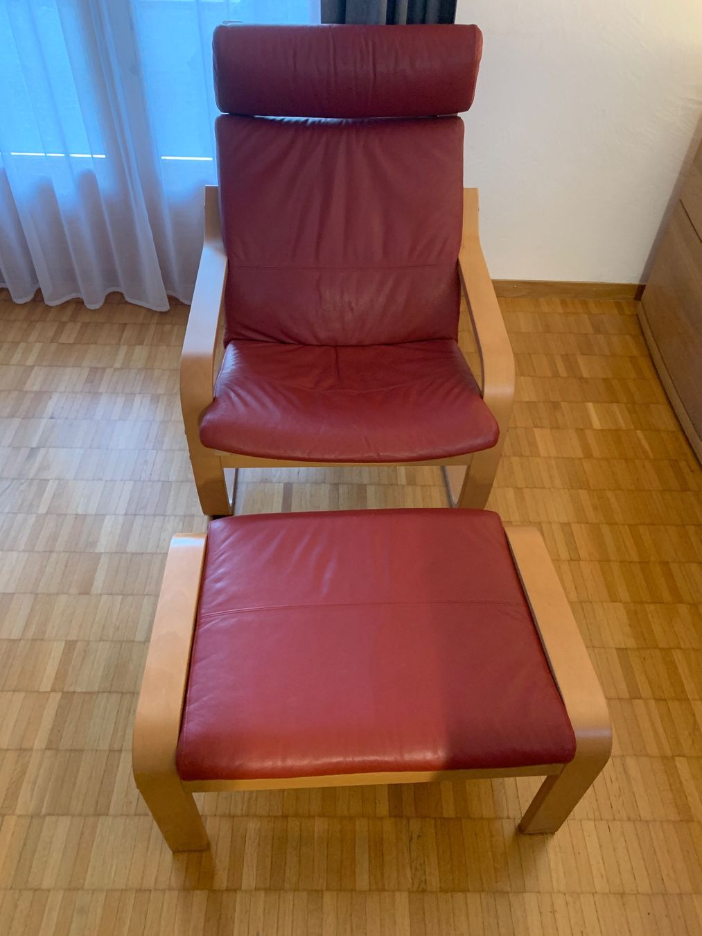 Stressless Poltrone: Holz/Leder TV Sessel mit Fussablage – Usato da Lengnau AG venduto da Tomi33 1