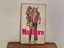 Blechschild Marlboro rot Cowboy Zigaretten 70er Schild Blech