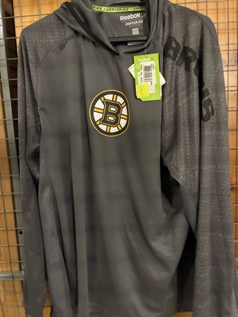 Reebok NHL Boston Bruins Hoodie Gr. XXL Training Top 🏒