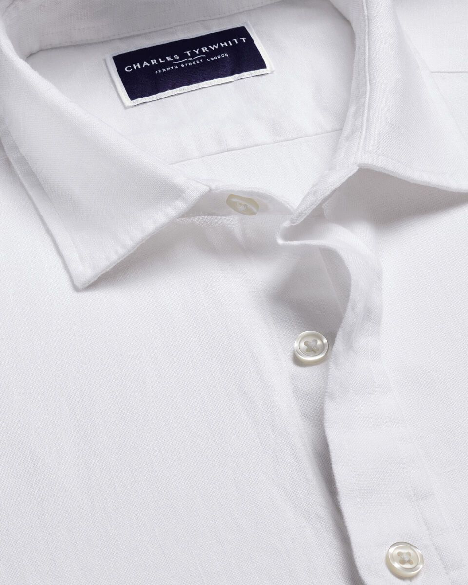 Charles Tyrwhitt Chemises: Pure Linen Hemd - White – Neuf avec emballage d'origine à Wittenbach par bes_k8vr 1