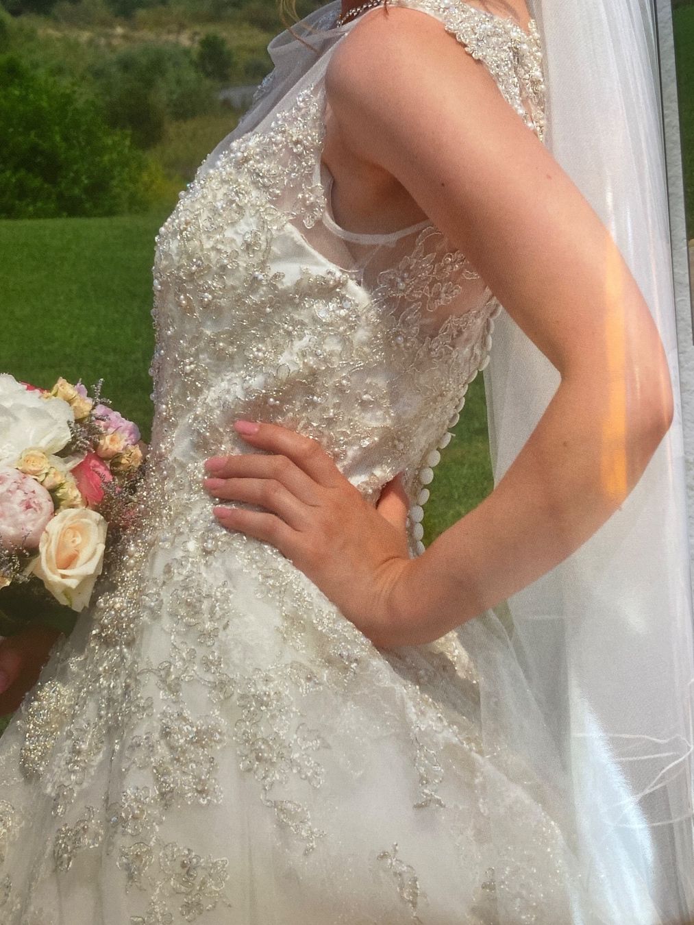 Vestiti: Traumhaftes Brautkleid mit Perlen Gr. 36 – Usato da Wittenbach venduto da Kalt_K90 6