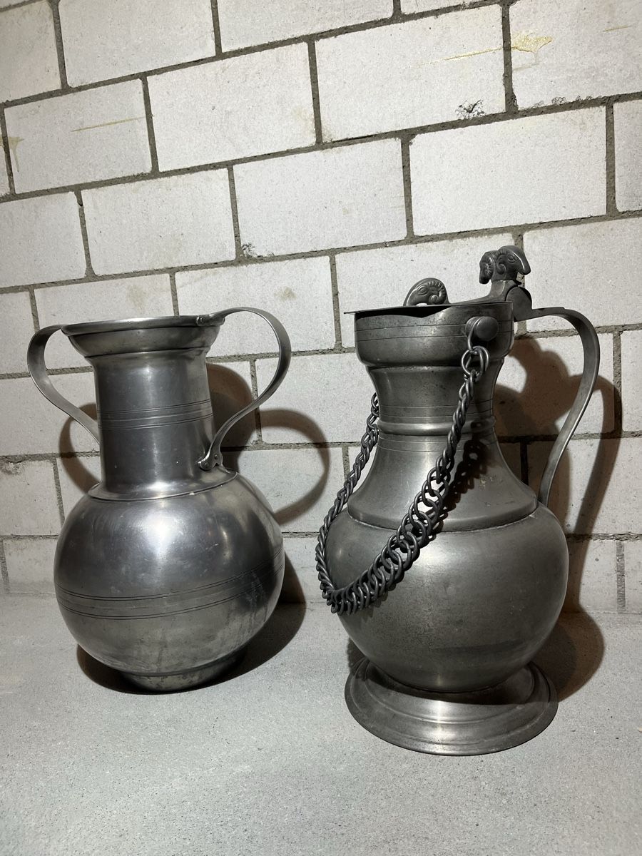 Karaffen: 2 x Grosse ZinnKanne/-Vase – Gebraucht aus Würenlos von KLG_3TBs