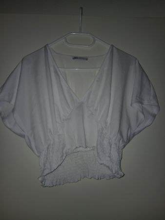 Weisse Bluse / Crop Top