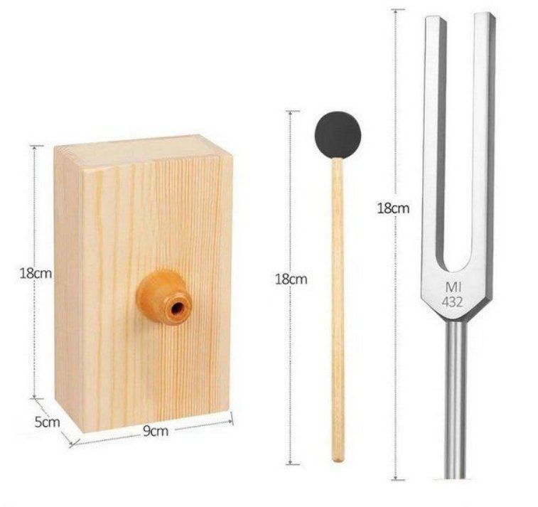 Dispositivi per massaggi: Chakra Stimmgabeln mit Resonanzkasten 528 Hz – Nuovo e nell'imballaggio originale da Bremblens venduto da LOVA-MUSICA-SHOP 2
