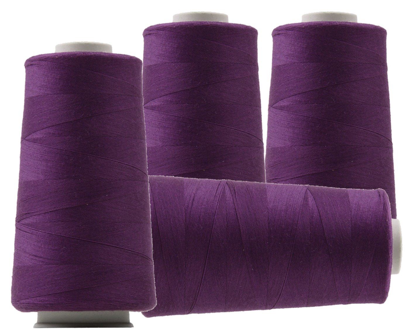 Cordicelle & Fili: Overlockgarn, 3000m, Polyester - violett aubergine 41 – Nuovo (secondo la descrizione) da Leimbach TG venduto da ziernaht
