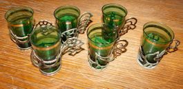 Likörgläser, 6 Stück, Biedermeier