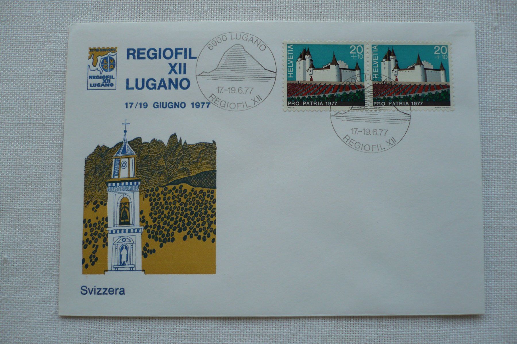 Alle Briefmarken: 1977 REGIOFIL XII, Lugano – Gebraucht aus Zürich von saltandpepper008