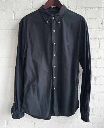 Schwarzes Ralph Lauren Hemd / Gr. XL / Slim Fit