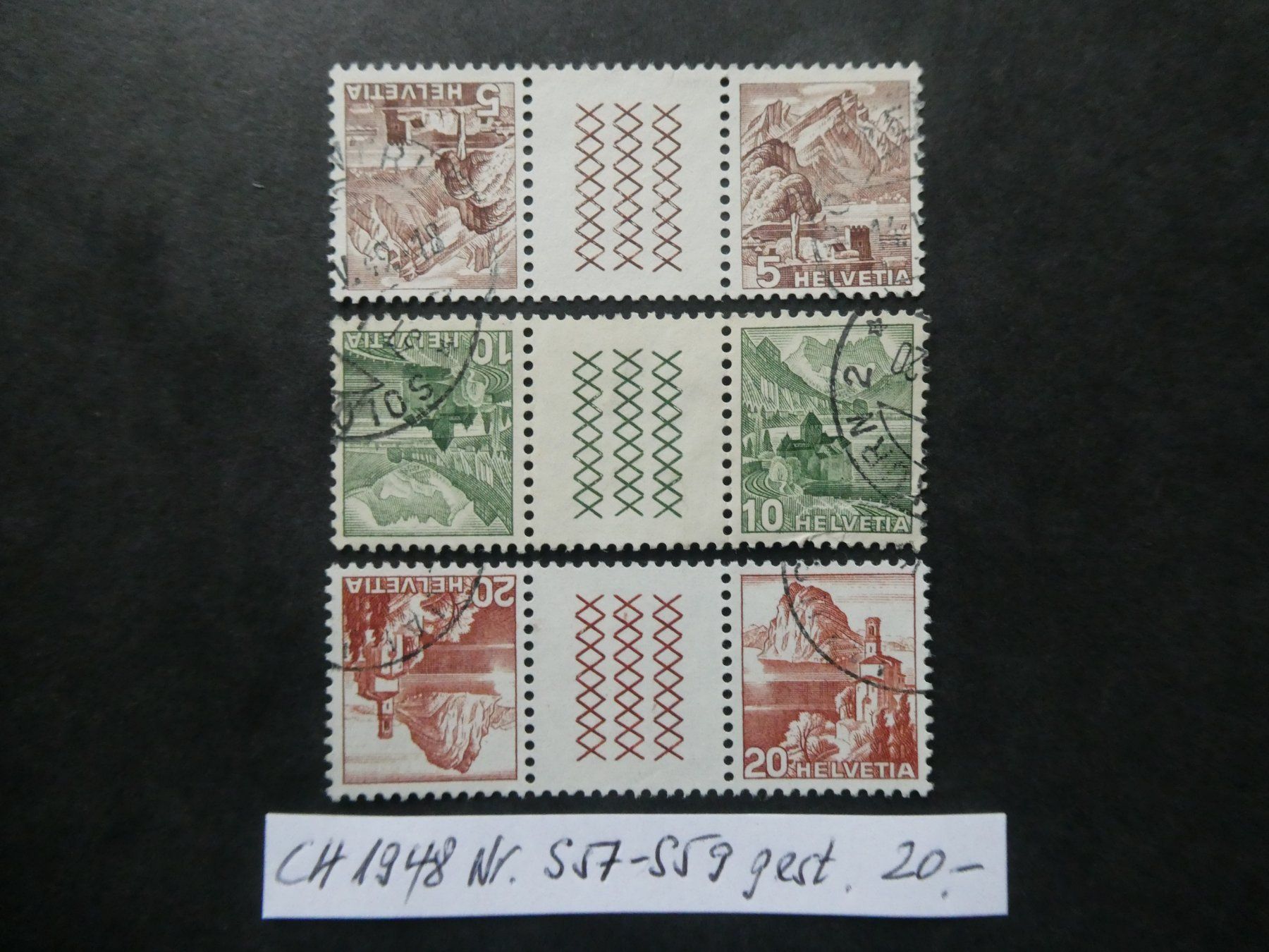 Tutti i francobolli: CH 1948 Nr. S57-S59 gestempelt – Usato da Lausen venduto da Herbamare01