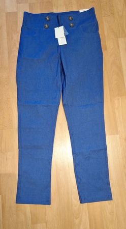 Pantalon femme bleu taille haute 38 neuf avec étiquettes