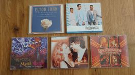 5 CD- Singles: Elton John, Santana, usw.