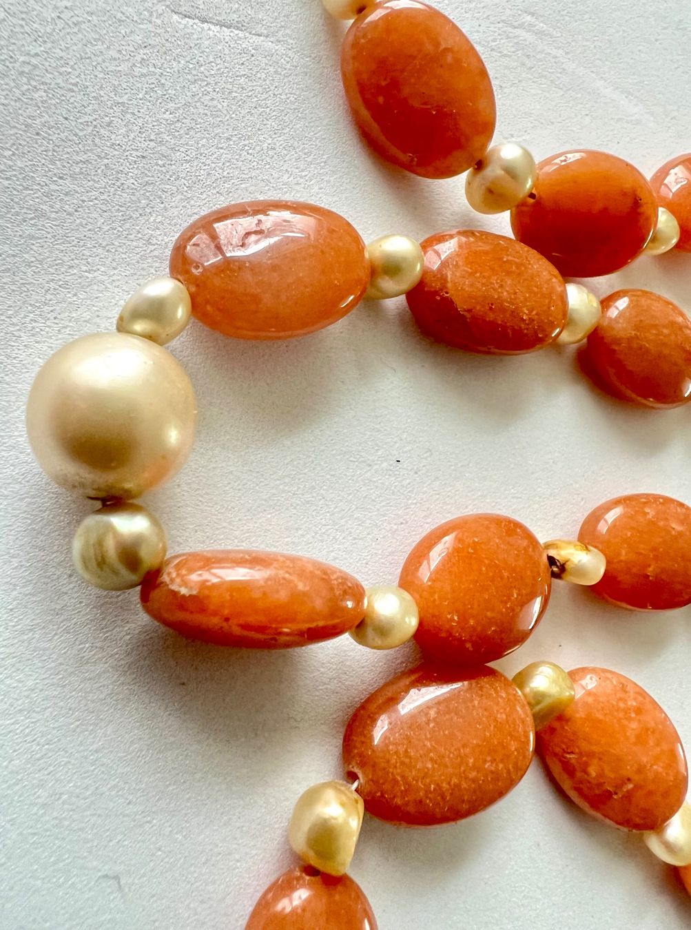 Catenine: Collier Aventurin & Echtperlen/Barockperlen Silber 925 52cm – Nuovo (secondo la descrizione) da Ruswil venduto da artbyhand 8