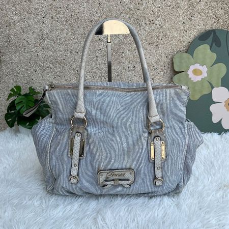 Guess Damentasche Tasche gestreift Grau Grösse 34x32cm