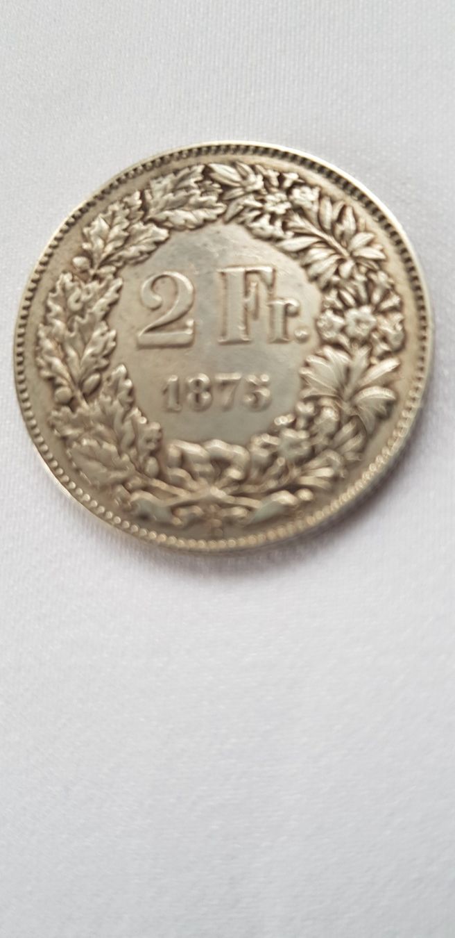 Alle Münzen: 2 Franken 1875 Schweiz – Gebraucht aus Dällikon von Toyfan 3