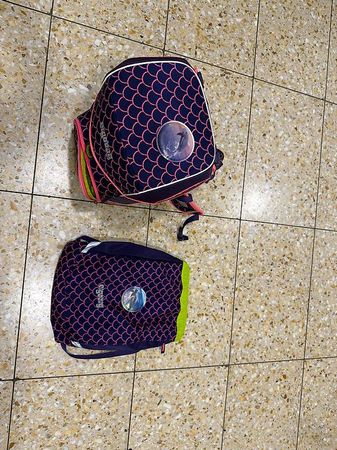Ergobag Schulrucksack Set (Cubo / Schuppenmuster)