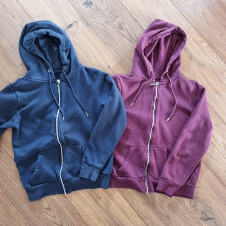 2 Hoodies mit Reissverschluss,Gr. Xs/ S