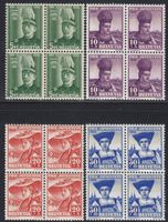 89-92** Viererblockserie 1939, Katalog SBK 26 Fr. 40.00