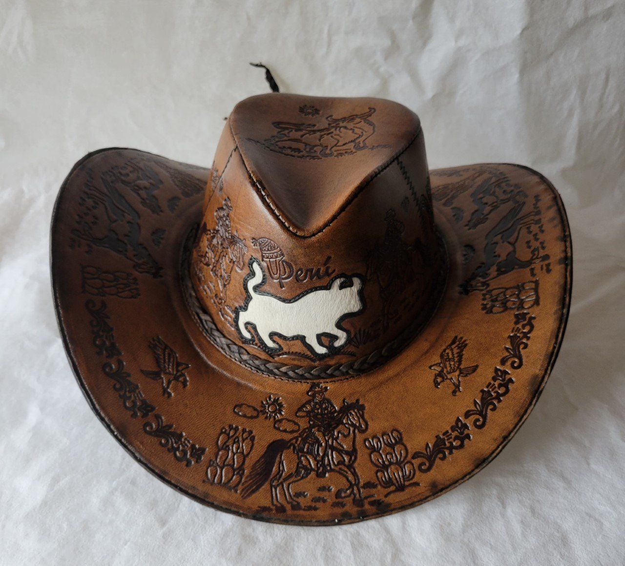 Hüte, Mützen & Caps: original Goucho Lederhut aus Peru, Neu!! – Neu (gemäss Beschreibung) aus Lima- Peru von Alpaka-Haus