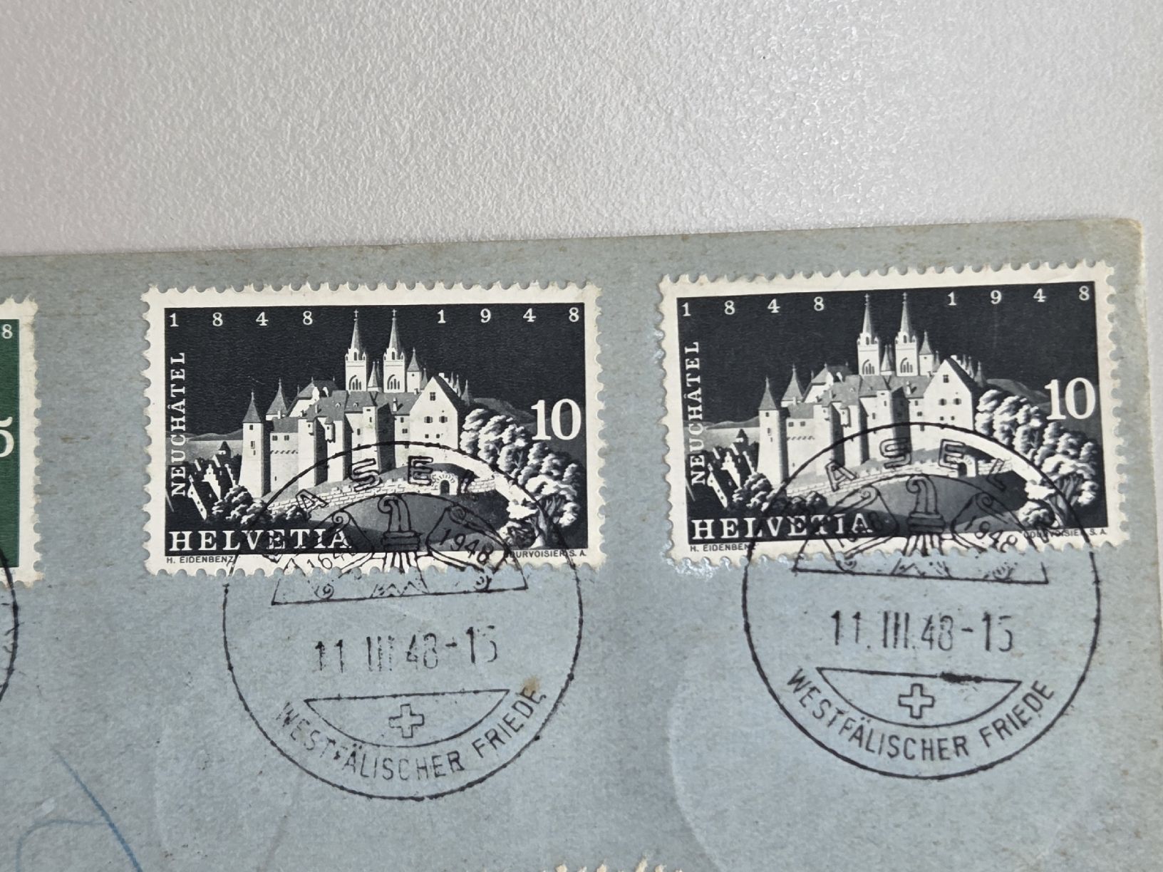 Tutti i francobolli: Drucksache 1948 5 Marken auf Rückseite – Usato da Buttikon venduto da billigJackob 3