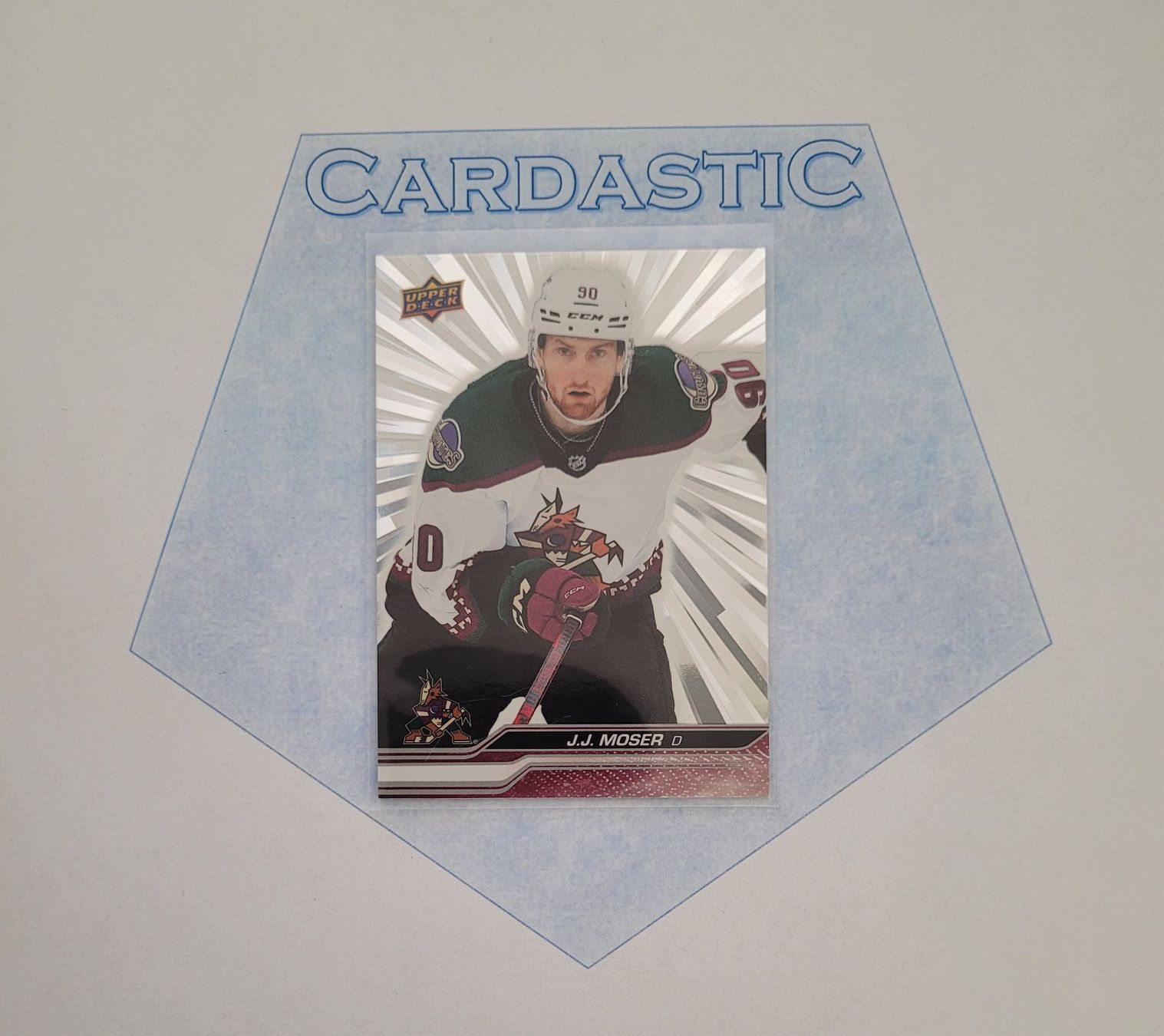 NHL Carte collezionabili: J.J. Moser NHL 2023-24 Upper Deck Outburst – Usato da Laufen venduto da Cardastic
