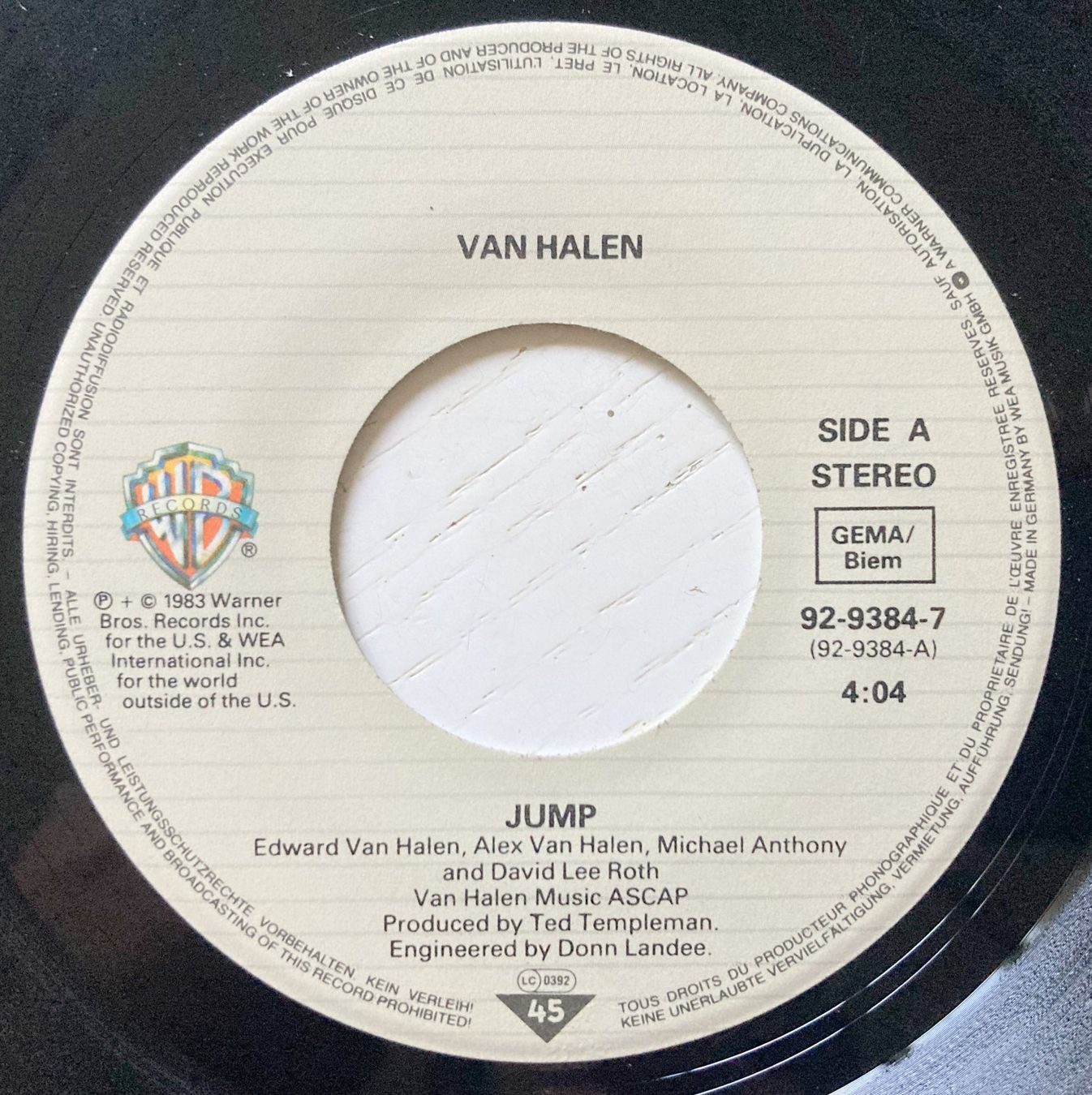 Vinyles: VAN HALEN - JUMP – D'occasion à Bottens par hotter-than-hell 2