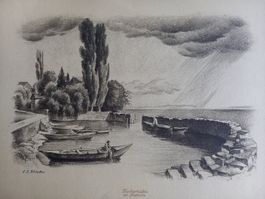 Ernst Emil Schlatter - Port de pêche lac de Constance