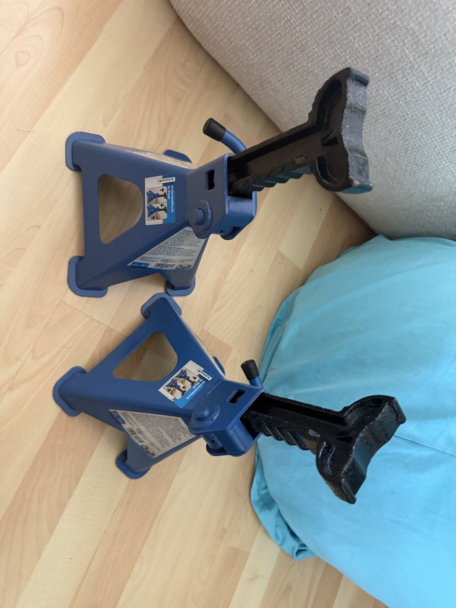 Ponts élévateurs & Crics: Jack Stands for vehicles, 2 pieces, blue, good condition – Neuf (Voir description) à Baden par atr_59qy 1