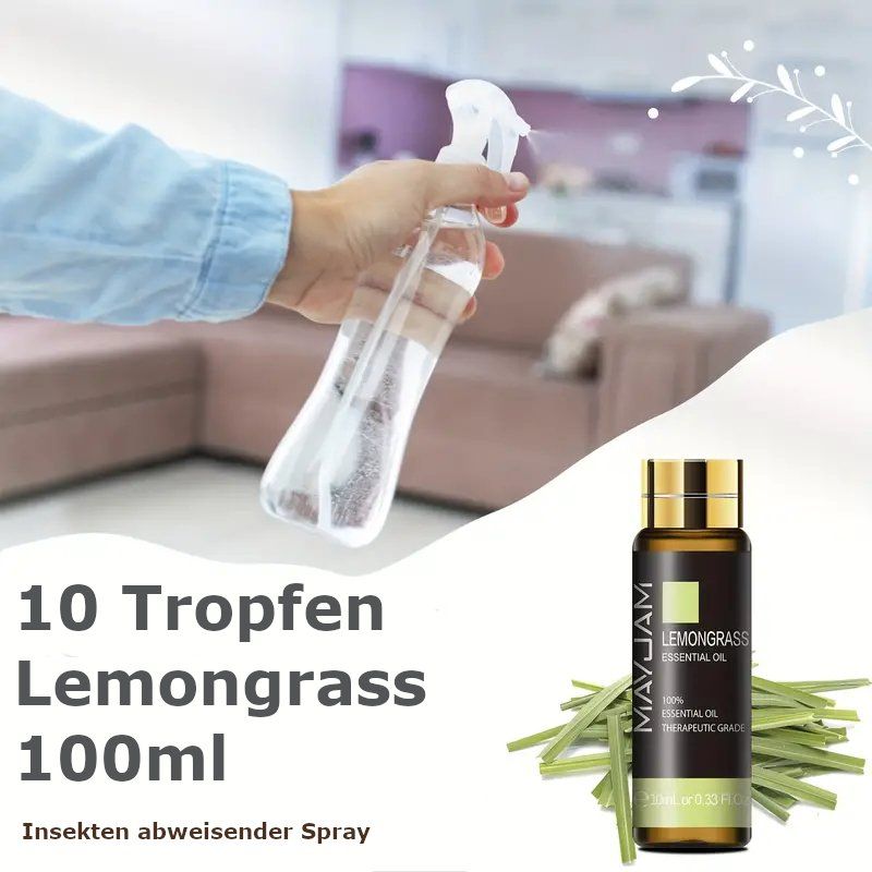 Oli essenziali: Ätherisches Lemongrass öl 100% natürlich 10ml Luftbefeuchter – Nuovo e nell'imballaggio originale da Hundwil venduto da Mr.Wong 5