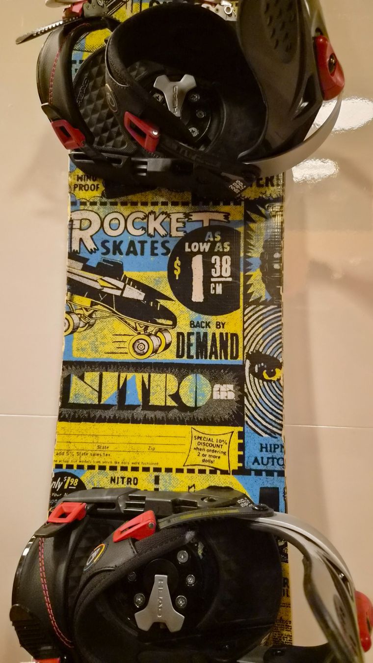 Snowboard Nitro Board: Nitro Snowboard 138cm inkl. Bindung – Usato da Oberrieden venduto da Raja011 4