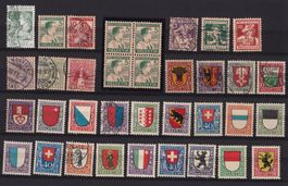 Pro Juventute Briefmarken Lot, ab 1913 mit Blocks