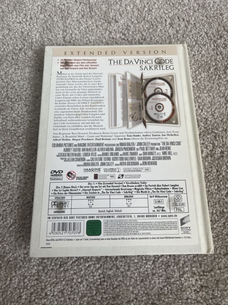 Tutti i DVDs: Da Vinci Code - Sakrileg DVD Extended Version Top Zustand! – Usato da Unterkulm venduto da AnoliOccasion 3