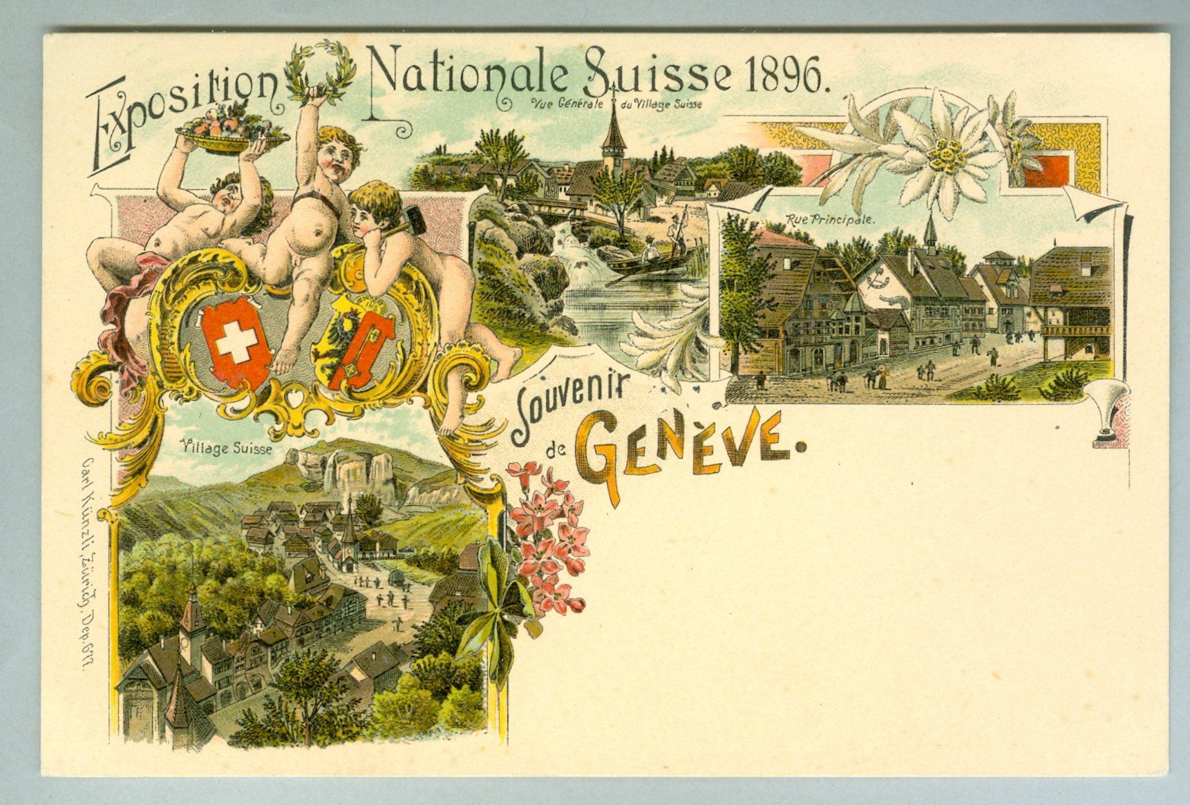 Cartoline postali: 1896 Schweiz AK Kt GE – Usato da Zürich venduto da yago-rot