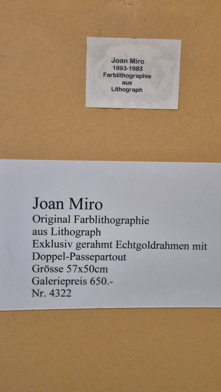 Grafica & Litografie: Joan MIRO; Farblithographie – Usato da Seon venduto da Terracott1 2