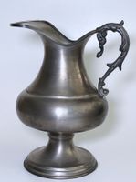 ALTE KANNE AUS ZINN VASE ZINNKANNE ZINNVASE