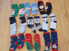 9 Paar Socken 27 -30, Weihnachten