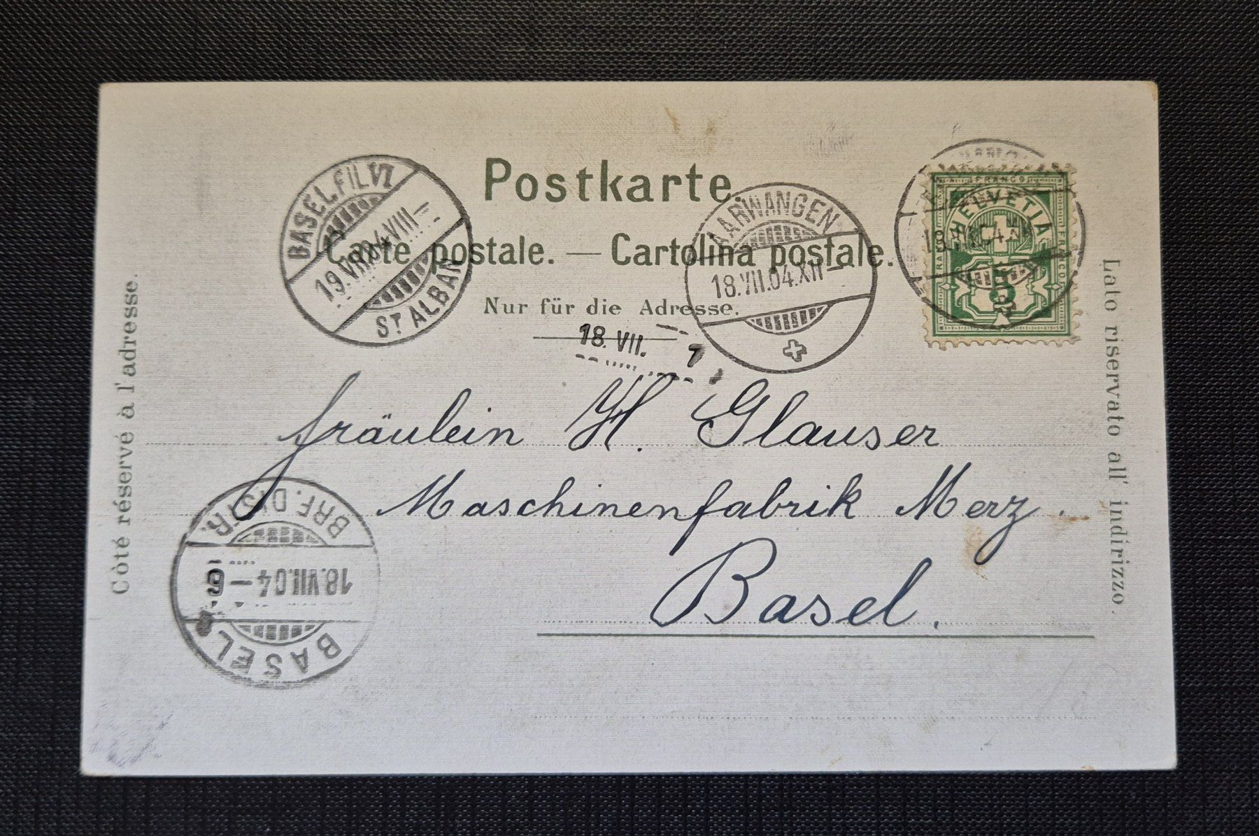 Cartes postales: Aarwangen 1904 gelaufen – D'occasion à Zürich par brinkosos 1