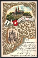 Basel, Das Münster, Spalenthor u. Wappe