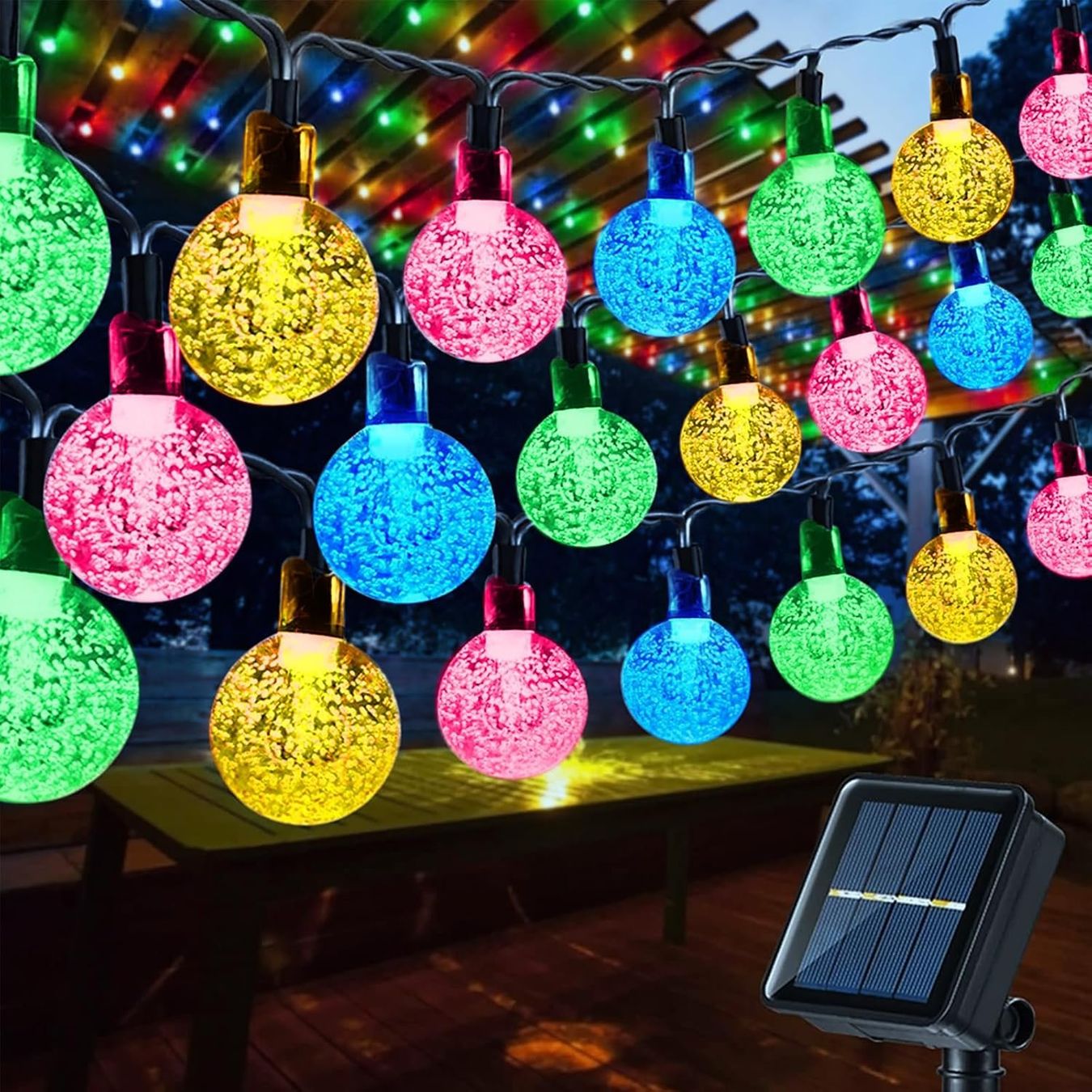 Lichterketten & Leisten: Solar Lichterkette Aussen 17m mit 100 LED bunt – Neu und originalverpackt aus Nuglar von SmartLiving24