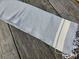 Fouta: Hammamtuch hellgrau/blanc cassé-ANGEBOT