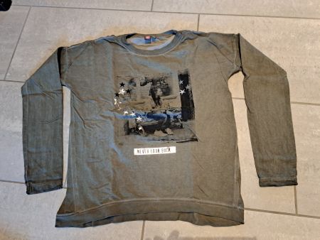 Pulli Gr. 164 kaki Mädchen NEU