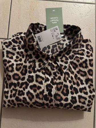 H&M Tunika Bluse im Leopardenmuster, Grösse M, Neu!