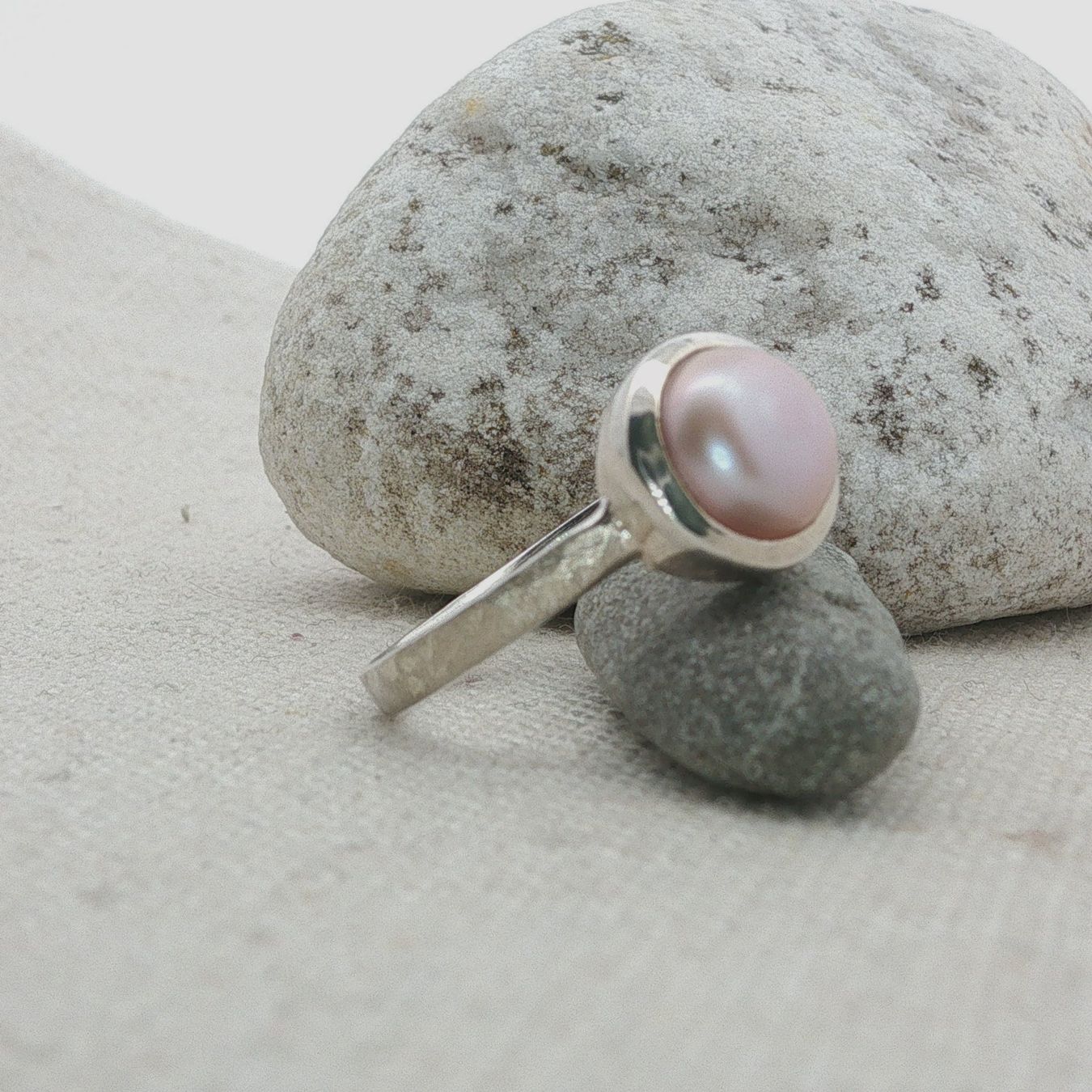 Olga Ribler Ringe: Feiner Silber Ring 925 mit Perle Grösse 61 – Neu (gemäss Beschreibung) aus Luzern von Schmuckoutlet
