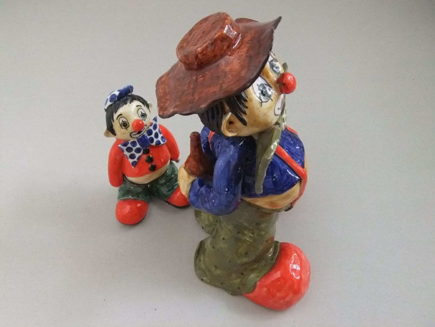 Statuette: Fayence Keramik Clowns - Jakob Haas – Usato da Esslingen venduto da eintagammeer 4