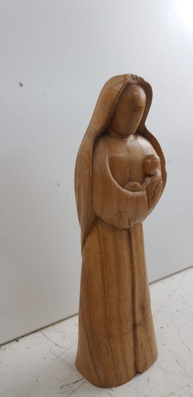 Statuette: Madonna mit Jesus Holz geschnitzt – Usato da Flums venduto da Flumsantik 3