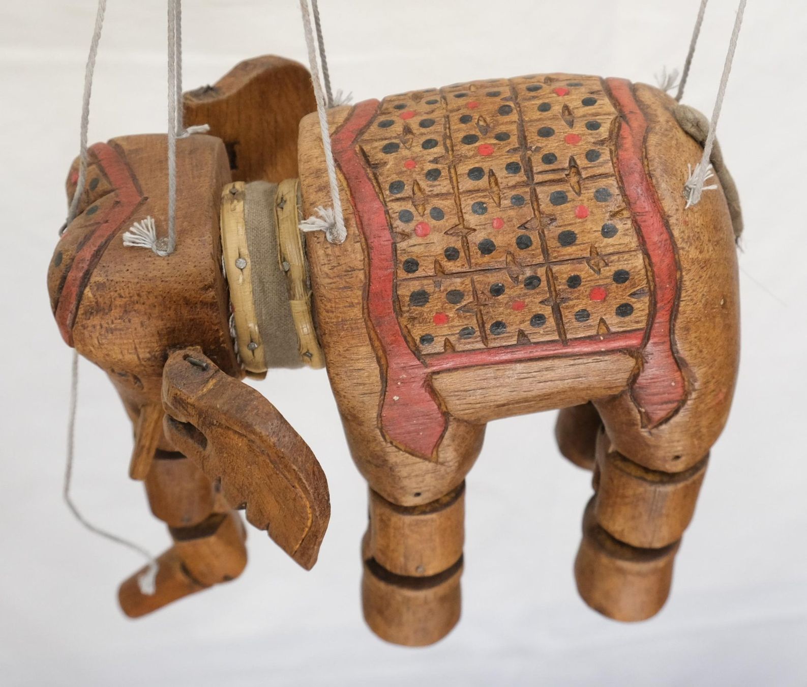 Statuette: Marionette Elefant aus Holz 18cm – Usato da Zürich venduto da Masala-Oase 3